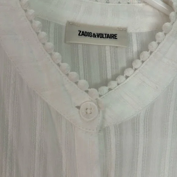 Zadig & Voltaire Ranil White Long Sleeve Dress - Picture 12 of 13